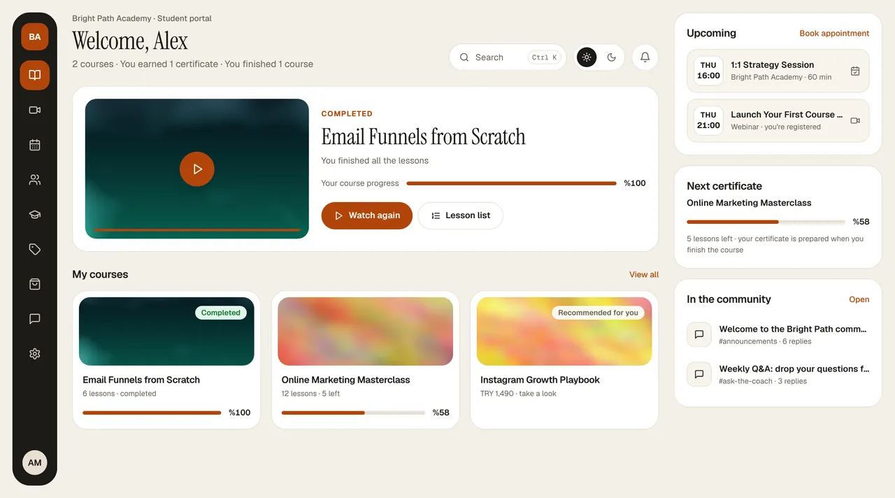 Portal › Support screen